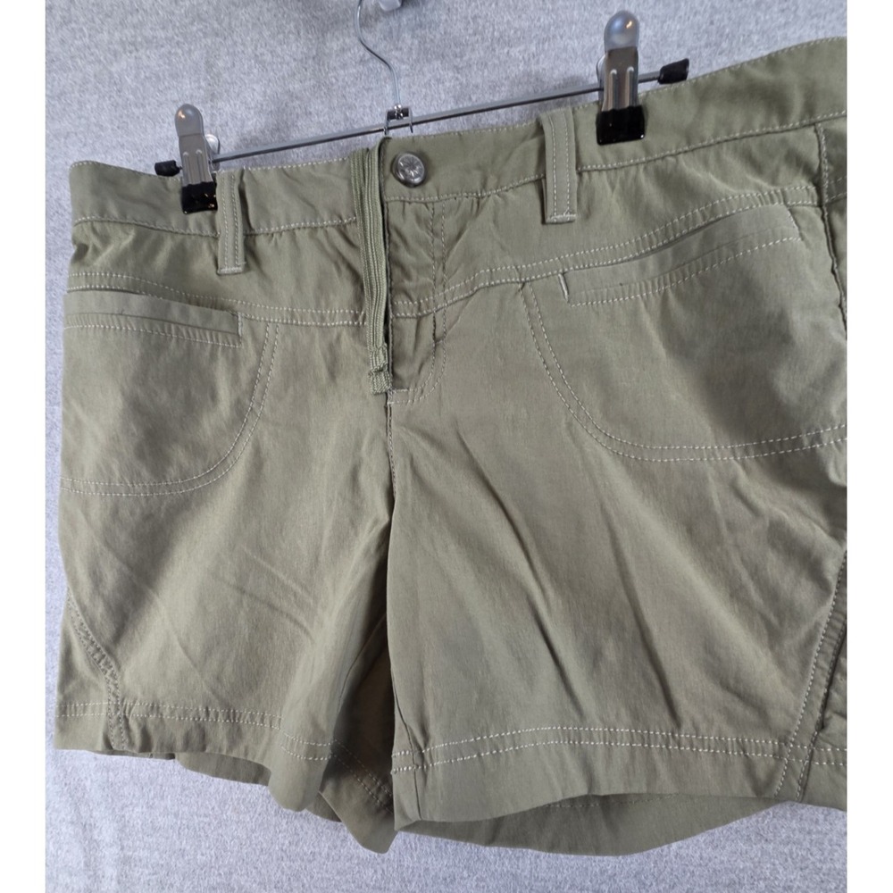 Athleta Womens Trekkie North Short 10 Olive Green Zip Pocket Hiking Gorpcore